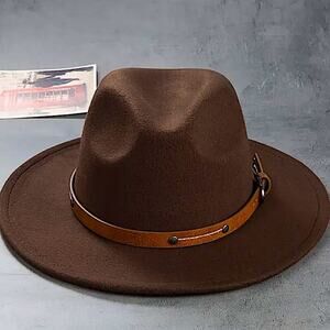 Fedora Brown Hat Unisex Classy Chic Men Women